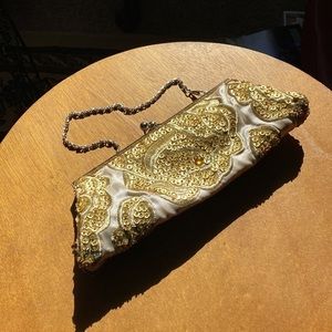 Gold Sequined Evening Bag